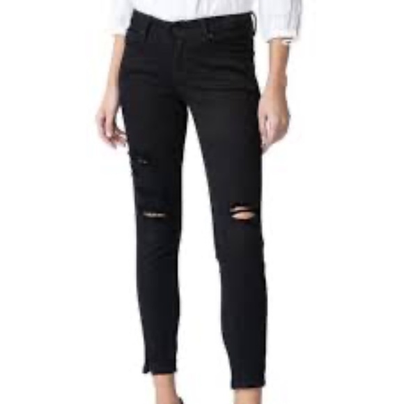 KanCan Distressed Ankle Slit Low Rise Skinny Jeans - Picture 1 of 13